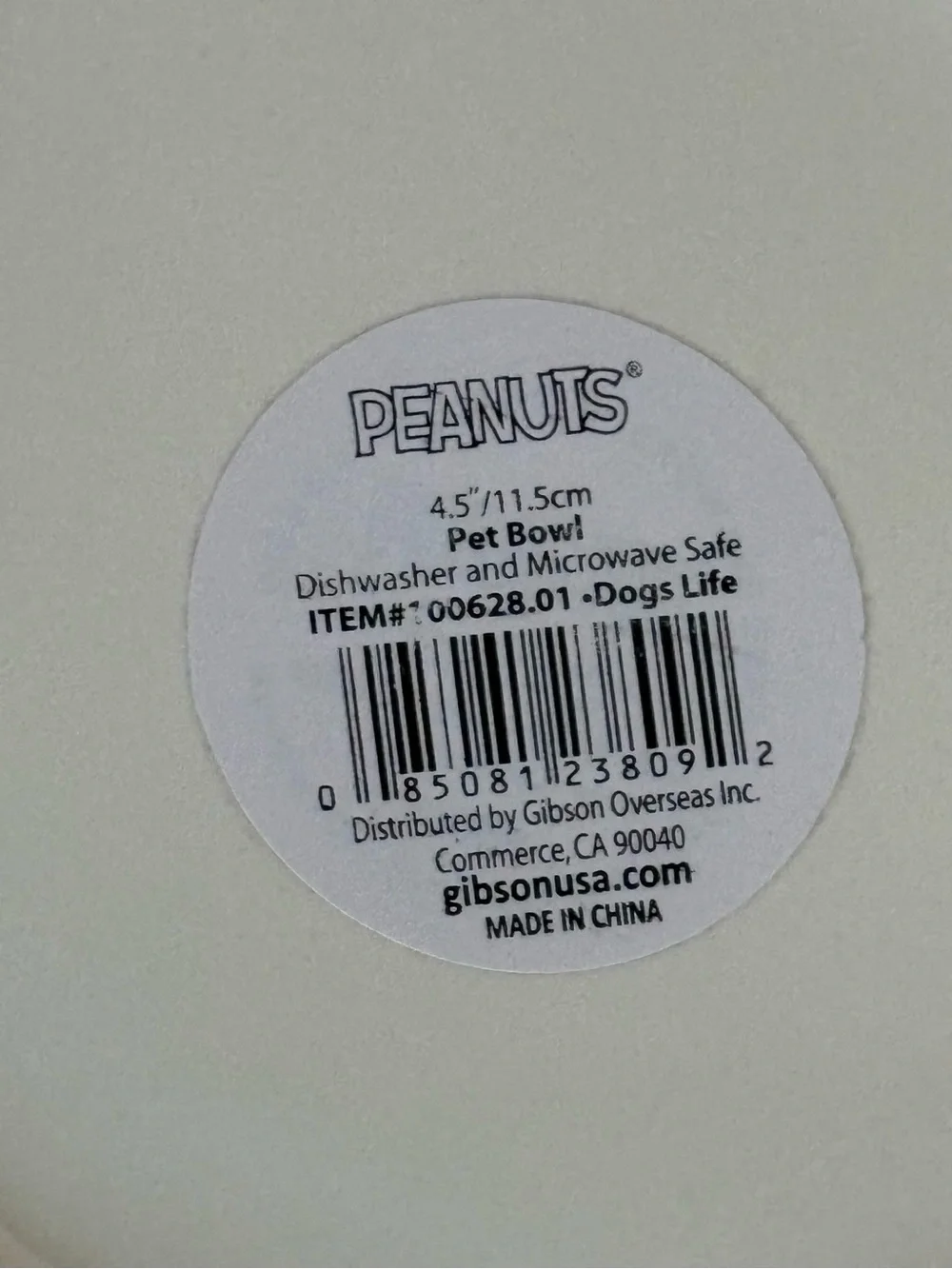 Peanuts Snoopy Charlie Brown Dog Cat Ceramic Pet Food Water Bowls Set 4.5